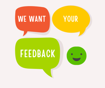 We want your feedback, satisfaction rating design with colorful emoticons (Facebook Post).png